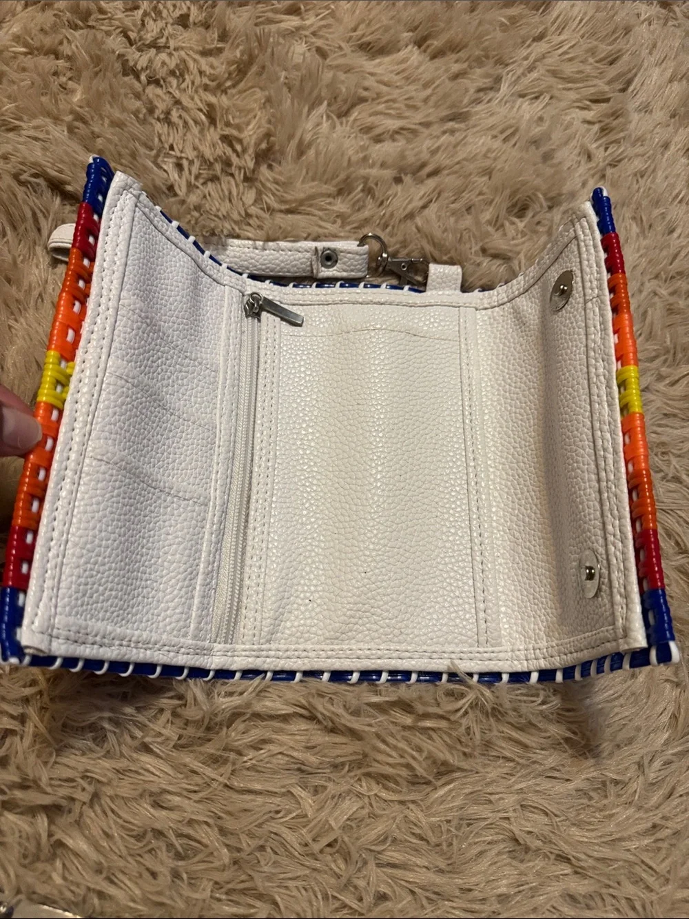 Colorblock Woven Clutch Wallet - Multicolor